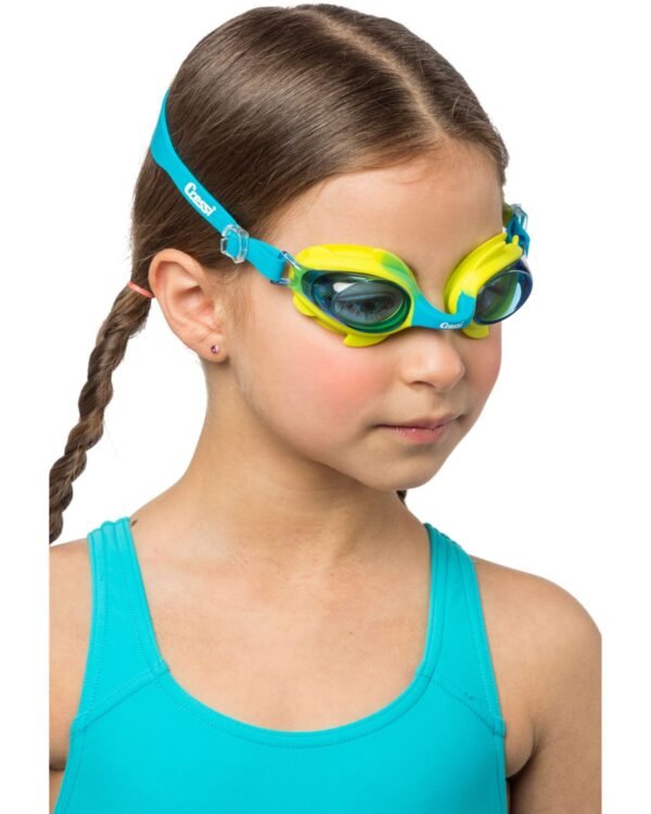 Gafas de Natación Cressi Seahorse Verde/Azure | Seguras y Cómodas para Niños de 4 a 8 Años - Image 3